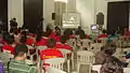 Supreme Court of the Philippines employees watching the Corona Impeachment testimony