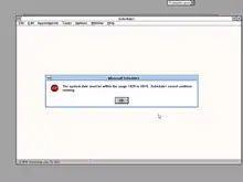 Schedule+ Error Message