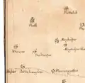 (Khiraree) or Kirari in Sketch of the Environs of Delhi, 1807. National Archives of India