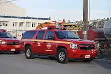 Chevrolet Suburban command vehicles with the Seattle Fire Department
