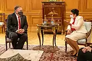 Georgian President meeting with U.S. Secretary of State Mike Pompeo