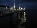 December: Heringsdorf pier at night