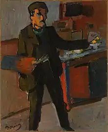 Self-portrait in studio, c.1903, oil on canvas, 42.2 × 34.6&nbsp;cm, National Gallery of Australia