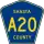County Road A20 marker