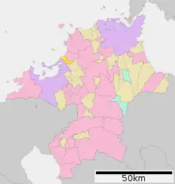 Location of Shingū in Fukuoka Prefecture