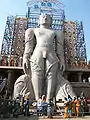 17.4&nbsp;m (57&nbsp;ft) Gommateshwara statue at Shravanabelagola, 10th century