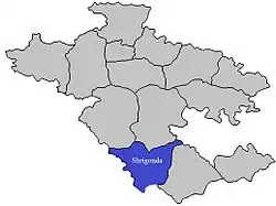 Location of Shrigonda Taluka  in Ahmednagar district in Maharashtra