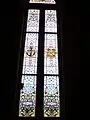 Stained Glass window on the side of the Shrine
