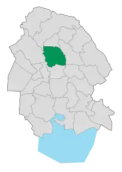 Location of Shushtar County in&nbsp;Khuzestan&nbsp;province