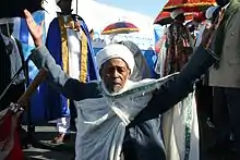 A Kahen celebrating the holiday of Sigd in Jerusalem, 2008.