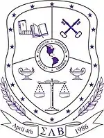 The official crest of Sigma Lambda Beta.
