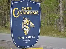 Camp Canadensis sign