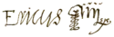 Eric XIV's signature