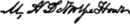 Mark Antony De Wolfe Howe's signature
