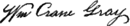 William Crane Gray's signature
