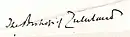 Bishop of Zululand, handwritten in debased copperplate