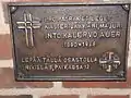 A sign for the burial place of Into Auer