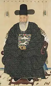 Joseon's Sim Hwan-ji wearing a hat influenced by osamo（烏紗帽）