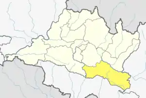 Location of district in province