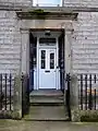 Main entrance, with a nod to its appearance in All Creatures Great and Small visible above the door