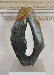 A sculpture by Ronika Tandi is displayed at Benediktbeuern Abbey.