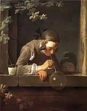 Soap Bubbles (ca.1733-1734), oil on canvas, 93 x 74.6&nbsp;cm., National Gallery of Art