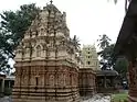 Typical Vijayanagara style dravida shikhara (south Indian style tower over shrine) at the Someshvara temple at Kolar (14th century)