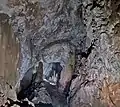 Large stalagmites in Hang Sơn Đoòng. This passage is said to have the greatest cross sectional area of any cave in the world.