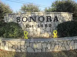 Sonora entrance sign