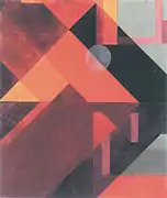 Composition with Diagonals and Cross, painting, 1916