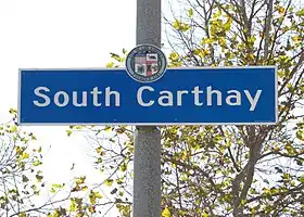 South Carthay signage located at 1025 S. Crescent Heights Boulevard  (just south of Olympic Boulevard)