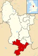 Shown within Derbyshire