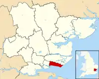 Shown within Essex