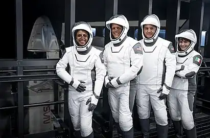 Crew-4 astronauts during dress rehearsals
