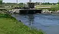 Sluice gates from downstream