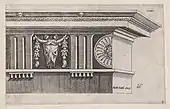 Engraving of a Doric entablature from Speculum Romanae Magnificentiae, 1536, in the Metropolitan Museum of Art