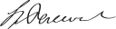 Cursive signature in ink