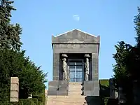 Monument to the Unknown Hero in Belgrade, Serbia, with Art Deco caryatids representing all the peoples of the Kingdom of Yugoslavia