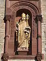 Statue of Pope Gregory IIon the right tower