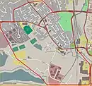 2014 map of St James End: the red area is the usual limit of the area - see text
