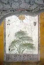 Fresco of a tree in Villa San Marco