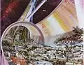 Stanford torus cutaway view