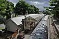 The preserved railway station and tearoom (summer)