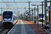 The platform in direction Utrecht Centraal railway station in 2012