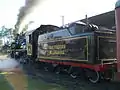 Steam Loco 75 at head of the Tourist Train in Bogota La Sabana station on 2 January 2011