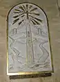 Panel inside the church: John of the Cross, The Ascent of Mount Carmel