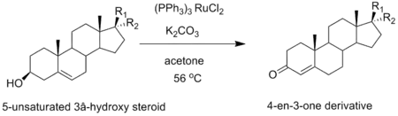 An Oppenauer oxidation of pregnenolone