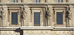 Four of ten caryatids