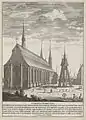 Linköping Cathedral from Suecia Antiqua et Hodierna from around 1690–1710.