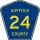 County Route 24 marker